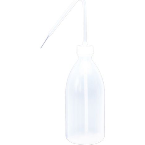 Flacon pulvérisateur 500 ml, LD-PE, qualité alimentaire, pour un dosage particulièrement fin, avec tuyau d'injection, pour la cuisine, le laboratoire ou les loisirs,transparent