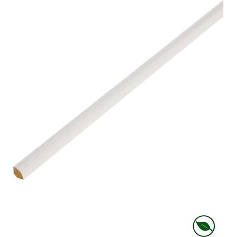 Lot de 16 quarts de rond revêtus frêne blanc 2400 x 14 x 14 mm PEFC 70% (1/2)