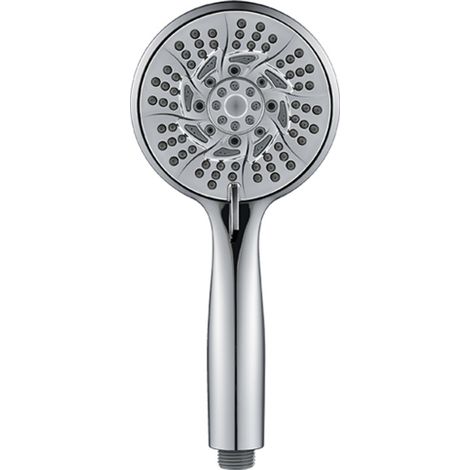 Douchette de salle de bain à 10 fonctions, pommeau de douche moyen (G1/2") (1/4)