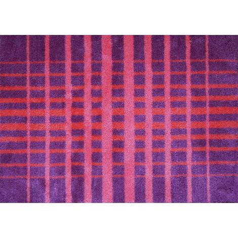 Akzente FEEL Fußmatte "Feel-Grid pink" 50x70 cm, kuschlig weich, rutschfest, Made in EU, für Badezimmer & Fußbodenheizung geeignet, PVC-frei (1/5)