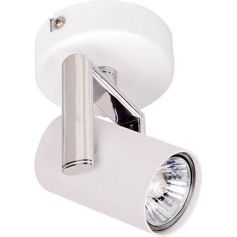Italux Bland - Projecteurs Modernes Blanc 1 Lumière avec Abat-Jour Blanc Mat LED, GU10