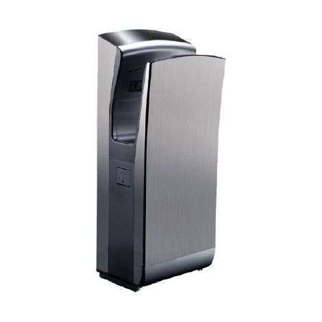 Sèche-mains à air pulsé 1650 W sur pied en inox - Dimensions : 300 x 222 x 730 mm - Inox (1/4)
