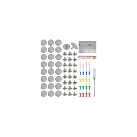 Kit de réparation de toit de voiture, 65 rivets, comprend des punaises, un tournevis et un ruban à mesurer, adapté à la plupart des voitures,