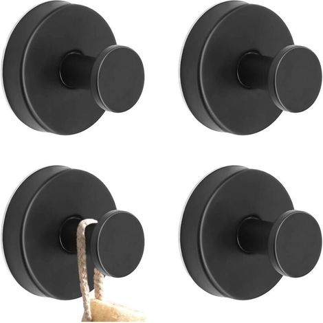 Pack Black Suction Cup Hooks - No Drilling - Suction Cup Hooks - Extra Strong Wall Hooks - for Bathroom, Kitchen, Smooth Windows (1/5)