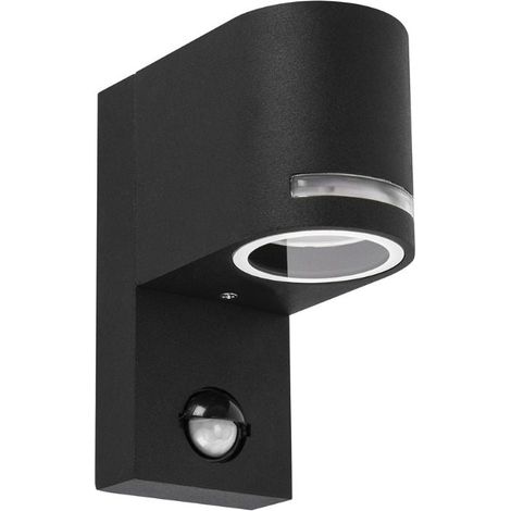 Applique Murale Extérieure avec détecteur IP44 Noir pour Ampoule GU10 - SILUMEN (1/3)