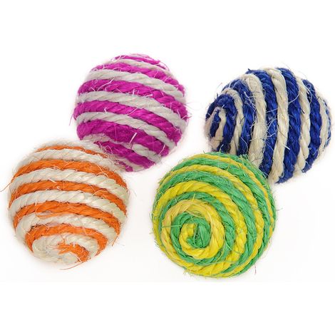 Blue Dream Lot von 4 Bällen für Chat (Blau, Rose, Orange, Grün)