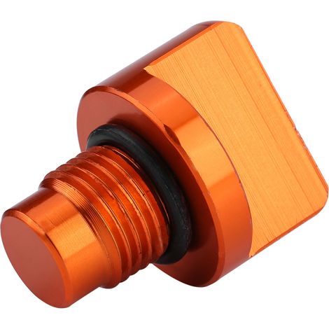 Bouchon de remplissage d'huile orange en alliage d'aluminium pour moto, accessoire robuste (1/5)