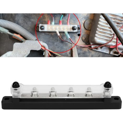 DC12V-48V 150A Sammelschiene für Wohnmobile/Boote, Hochstrom-M6-Anschlussklemmen, 6-poliger Verteilerblock (CP-3121-01/02), schwarz (1/5)