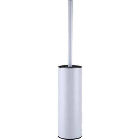 Brosse Toilettes WC métallique autoportante,pour Le Nettoyage en Profondeur de Bain, Anti-Goutte et Anti-Obstruction (Blanc) (1/5)