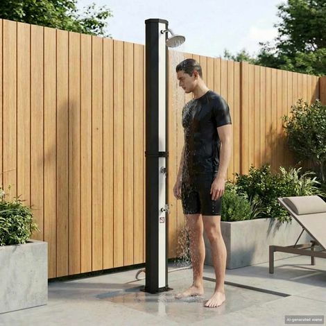 vidaXL Douche solaire avec pommeau de douche et robinet 40 l (1/5)