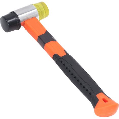 Marteau à double tête 35 mm en PVC souple et fonte, maillet multifonctionnel pour l'installation, la construction et la maison (1/5)