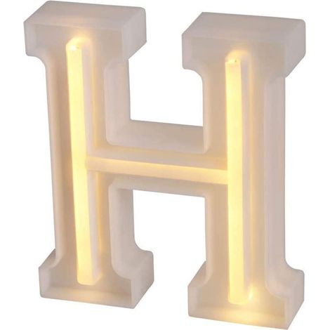 Lettere luminose neon a led luci alfabeto H luminoso per decorazione casa compleanni nozze festa bar eventi luce calda (1/5)