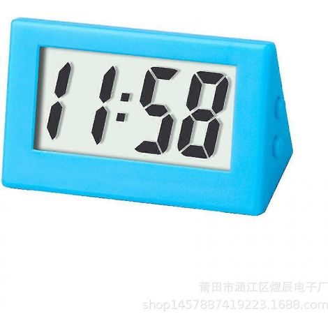 Shxx Mini-Autouhr, Armaturenbrettuhr für Pkw und Lkw, elektronische Digitaluhr mit selbstklebender Halterung, A906-1489-Blue (1/3)