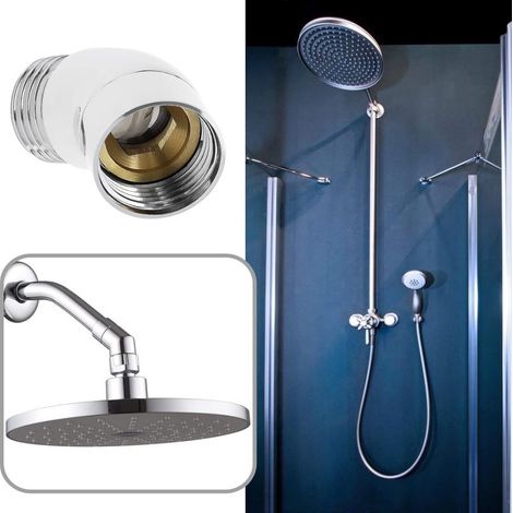 135 Degree Shower Arm Elbow Adapter, Handhold Shower Head Elbow Adapter,Chrome (1/3)