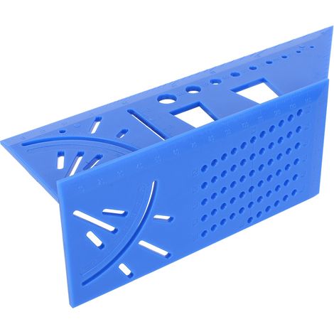 Set mit 2 3D-Holzmarkierungswinkelmessern, Gehrungswinkelmessgerät, leicht, blau (1/5)