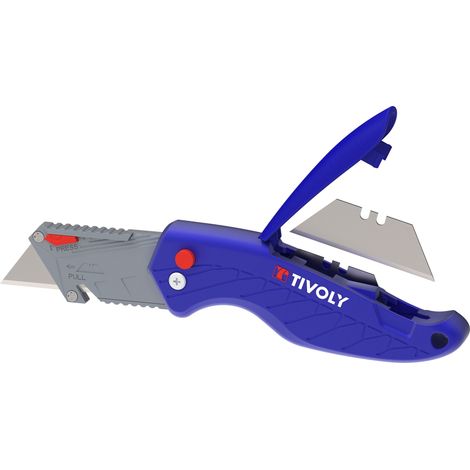 Tivoly - Cutter pieghevole lama trapezio corpo in alluminio Falcon Pro 11110622003 (1/3)