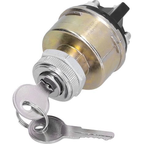 Serrure de contact universelle KS6180 avec 2 clés, interrupteur de démarrage anti-vol, barillet de remplacement pour voiture, moto, bateau, 12V. (1/5)