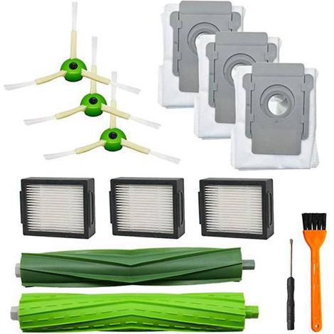 Spazzola laterale del sacchetto per la polvere con filtro Hepa per robot Irobot Roomba I7 E5 E6 E7