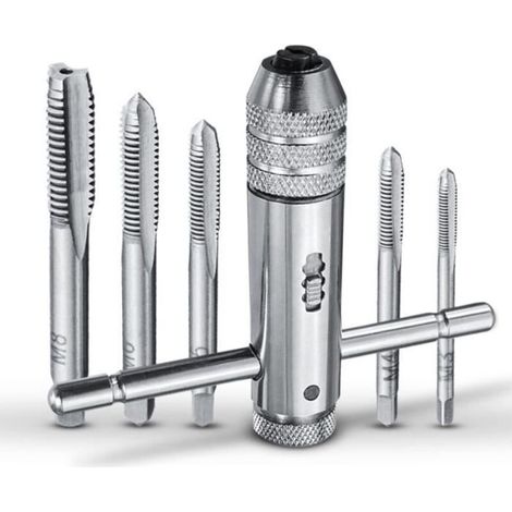 Tourne Gauche Cliquet - Taraud M3 - M8 - Porte outil 3 -8 mm 7/64 - 5/16&quot