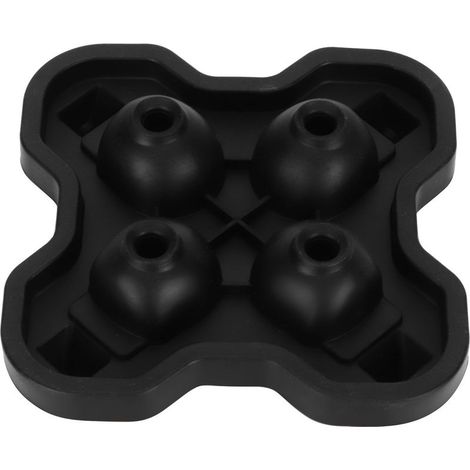 Lot à 4 moules en silicone de qualité alimentaire pour glaçons en forme de crâne, idéal pour la cuisine estivale.