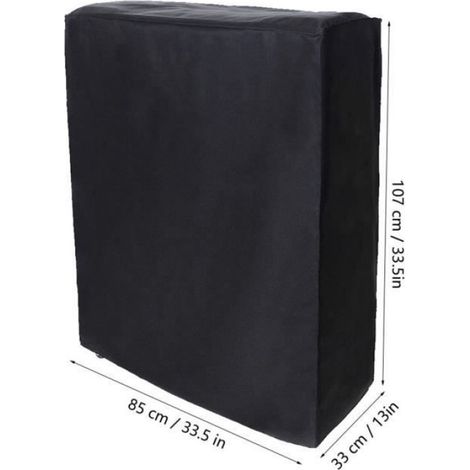 Housse Lit Pliant - Polyester 210T - Extérieur Jardin Piscine - 102x33x104 cm - Noir - 1 Pièce (1/4)
