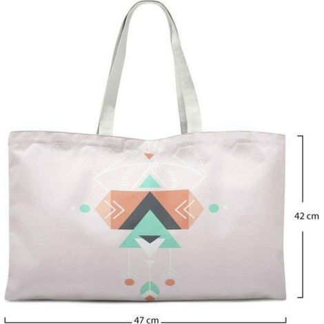 Sac shopping tote bag en coton Bonamaison 47 x 42 cm - anses longues, réutilisable et compact (1/4)