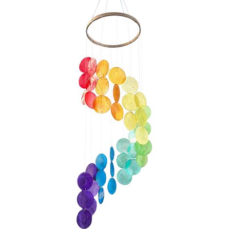 Mobiles de plage [Produit] + Belle décoration en coquillages naturels pour chambre cadeau créatif manchette ventilateur couleurs assorties boîte kit kit modèle fini suspendu rose cristal tropical esti (1/5)