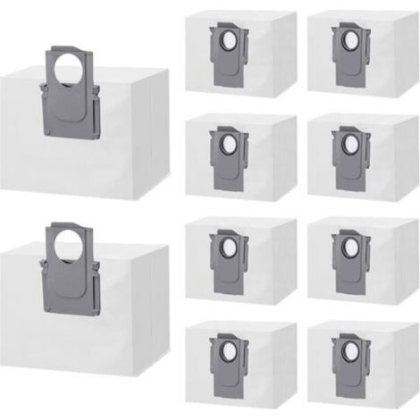 Lot de 10 Sacs à Poussière Accessoires pour Xiaomi Roborock S8+/S8 Pro Ultra S7 MaxV Ultra/S7 Pro Ultra/Q7+/ Q7 Max+/Q5+/T8, Sacs d'aspirateur de Rechange pour Roborock s7