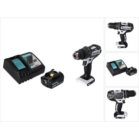 Makita DHP 482 RF1 W Perceuse-visseuse à percussion sans fil 18 V 62 Nm + 1x Batterie 3,0 Ah + Chargeur (1/5)