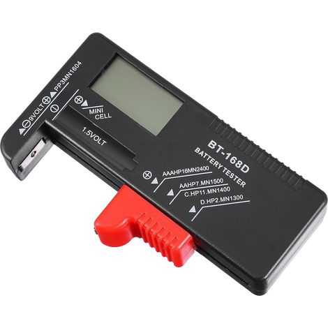 Testeur de Piles Numérique Portable et Compact Compatible Piles Bouton Aa Aaa 15V 9V Affichage Analogique Clair pour Test Batterie Domestique (1/5)
