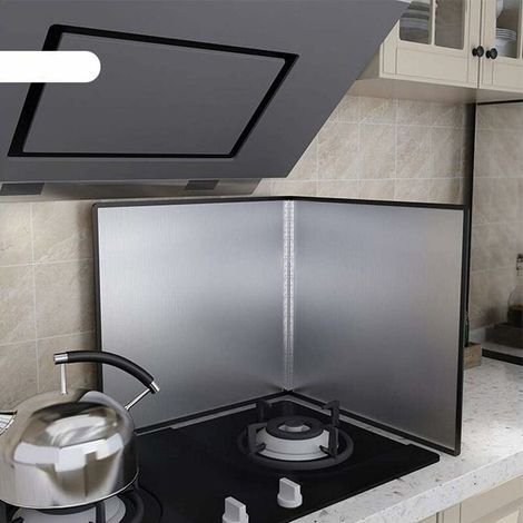 royaluxe - Plaque Anti-Projections de Cuisson Pliable Splatter Garde d'huile en Acier Inoxydable Splash Screen Cover Cuisine Cuisson Plaque Baffle Facile à Nettoyer ustensiles de Cuisine Outil de Cuis (1/4)