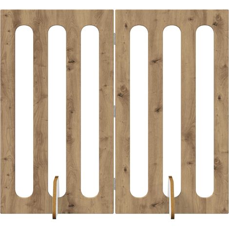 vidaXL  Folding Pet Fence  2 pcs Artisan Oak 100.5 x 38 x 90 cm