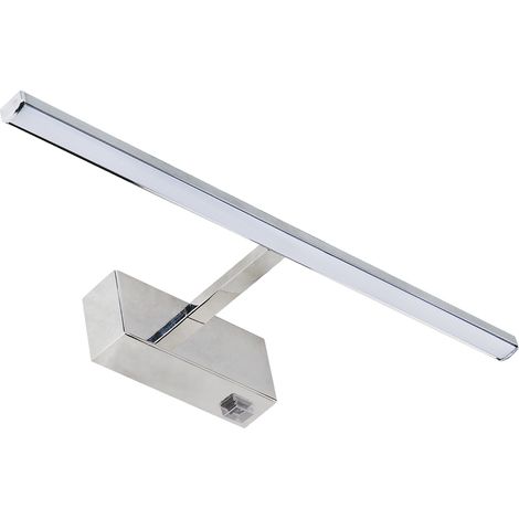 Aplique de pared para baño sobre el espejo, cromado, 40 cm, 8 W, LED, 4000 K, 570 lm, IP44, Marta Ideus 03575 (1/2)
