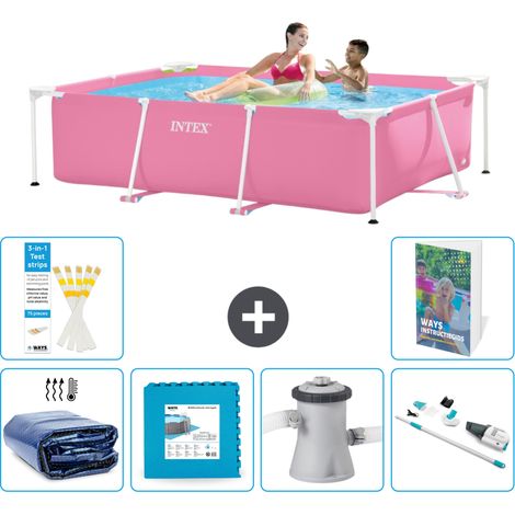 Rechteckiger Frame Pool - 220x150x60 cm - 7-teilig S145