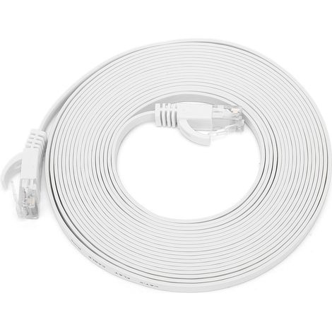 Câble de brassage Ethernet Gigabit CAT6 à 8 paires torsadées en cuivre pur, 25 mètres