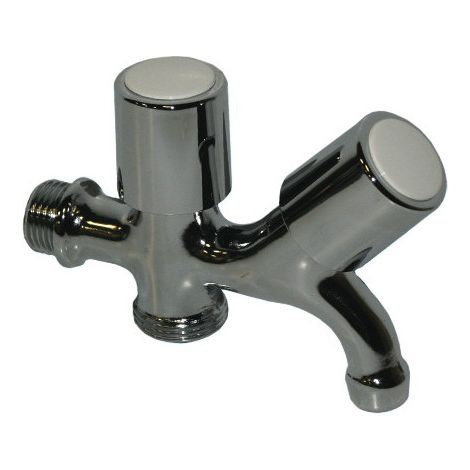 Grifo de doble uso 1/2" x 3/4" en latón cromado – Art. 220 – para lavadora y lavavajillas – ITAP