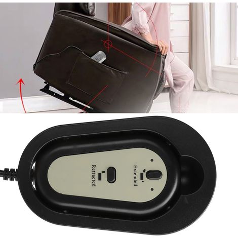 Mando a distancia para silla de ruedas eléctrica, 2 botones, microinterruptor, ABS, 5 pines, cable de 1,5 m, conexión de accionamiento directo. (1/5)