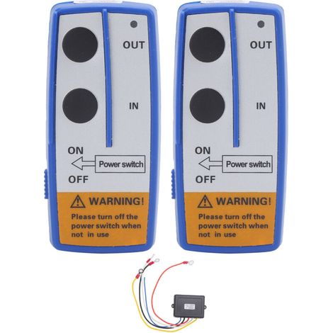 Kit de Télécommande de Treuil sans Fil, 12V 50 Pieds Télécommande de Commutateur de Combiné Console de Marche Arrière à Maintien Manuel Pour Camion ATV. (1/5)