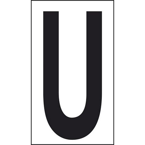 Adesivo lettera U abitazioni uffici luoghi pubblici 10CMx5,6CM
