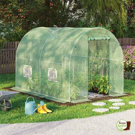 TERRE JARDIN - Lona para politúnel verde Verde 24 m² (1/4)