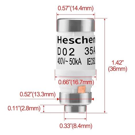 Fuse Fuse Fuse NH Fuse Ceramic Fuse Insert NH00C GL Detector Combined Display Front 63A AC 500V-600V (1/4)