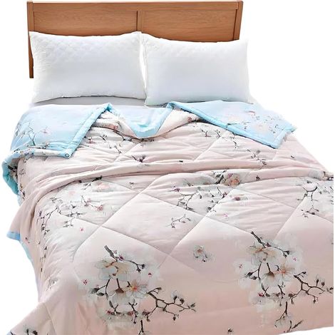 Couvre Lit - 140x200 cm - Microfibre Matelassé Réversible - Pour Lit ou Canapé - 1 Unité