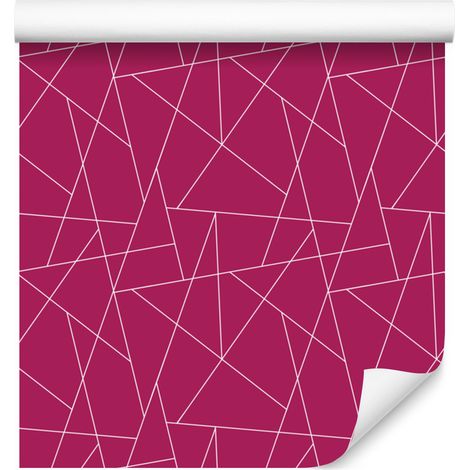 Carta da parati con motivo geometrico viola, sfondo viola 50x1000 cm (1/5)