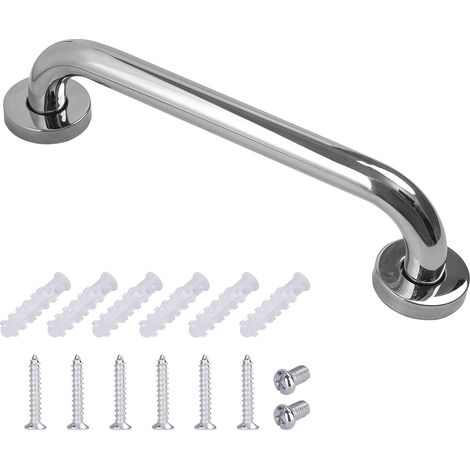 Barra de apoyo para baño de acero inoxidable de 30 cm, pasamanos de baño de acero inoxidable