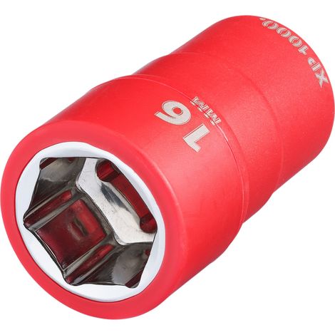 Draper 17647 XP1000 VDE Socket, 3/8"" Sq. Dr., 16mm (1/2)