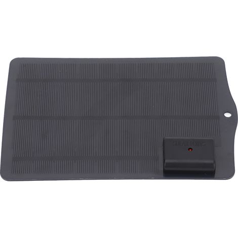Ortviai Panneau Solaire Portable 3,5 W 5 V pour Appareils Électroniques – Silicium Monocristallin, Noir (1/5)