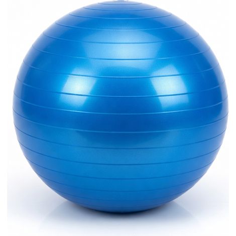Ballon de yoga PVC bleu 75 cm modèle 11