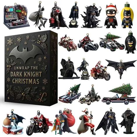 Calendrier De Lavent 2025 - Figurine Chevalier Noir - Décor De Noël - Compte À Rebours De 24 Jours - Pour Enfants (1/4)