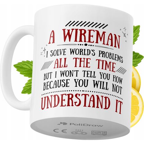 Lustige Tasse für Elektriker – Kaffee- oder Teetasse mit witzigem Textdesign – ideal für Geburtstage, Namenstage, Feiertage und besondere Anlässe. Hochwertige Tasse für Zuhause, Büro und Arbeit. Farbe
