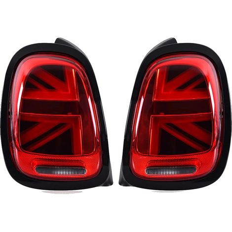 Conjunto de luz trasera LED con intermitente secuencial, rojo/negro. (1/2)